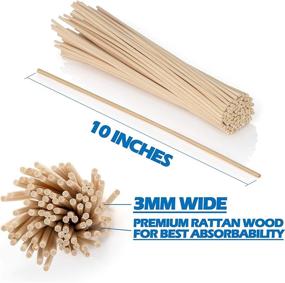 img 2 attached to NatureCore Rattan Reed Diffuser Sticks - 100 PCS of 10 Inch Natural Essential Oil Aroma Diffuser Fragrance Sticks