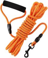 🐶 vivifying dog check cord: 20ft/6m floatable long reflective training rope with soft handle - ideal for hiking, camping, walking, running logo