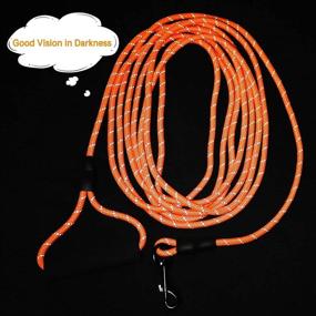 img 3 attached to 🐶 Vivifying Dog Check Cord: 20FT/6M Floatable Long Reflective Training Rope with Soft Handle - Ideal for Hiking, Camping, Walking, Running