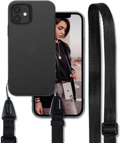 img 4 attached to 📱 Ringke Air Shoulder Strap for iPhone 12 Mini Case - Crossbody Necklace Lanyard with Clear TPU Silicone Back Cover (5.4-inch, 2020) - Smoke Black