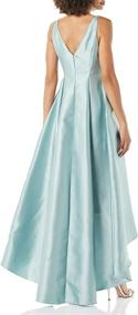 img 1 attached to 🌸 Stunning Adrianna Papell Women's High Low Mikado Ball Gown: Elegant V-Back Design