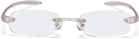 img 3 attached to Reading Glasses with 2.25 Strength, Visualites #5, Pearl Frame & Clear Lens