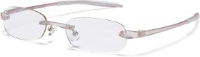 img 4 attached to Reading Glasses with 2.25 Strength, Visualites #5, Pearl Frame & Clear Lens