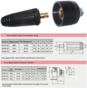 img 3 attached to 🔌 High-Quality RIVERWELD TIG Welding Cable Panel Connector: DKJ35-50 & DKZ35-50 Dinse Dinze Quick Fitting