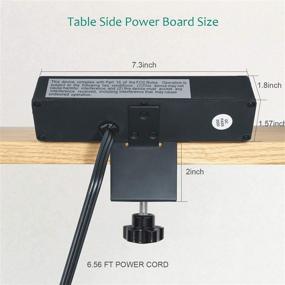 img 2 attached to Convenient Desk Edge Power Strip with USB Port, Clamp and Switch – Ideal 💡 for Home Office and Reading – Includes 6.5 ft Extension Cord and 4 Plug Connections