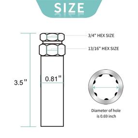 img 2 attached to 🔧 YITAMOTOR 12x1.25 Black Lug Nuts: Conical Seat, Spline Drive, Compatible for Infiniti Nissan Scion Subaru | 1.38" Tall | 1 Lug Nut Key Included | 20+1Pcs