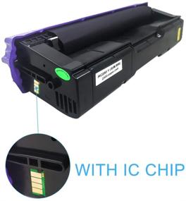 img 3 attached to 🖨️ High Capacity 4 Color Toner Cartridges (Black, Cyan, Magenta, Yellow) - Compatible with RICOH Aficio SP C250DN C250SF C261SFN C261SFNw C261DNw Laser Printers - 2300 Pages - VICTORSTAR