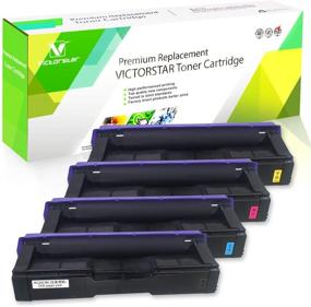 img 4 attached to 🖨️ High Capacity 4 Color Toner Cartridges (Black, Cyan, Magenta, Yellow) - Compatible with RICOH Aficio SP C250DN C250SF C261SFN C261SFNw C261DNw Laser Printers - 2300 Pages - VICTORSTAR