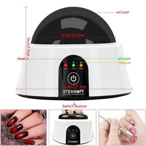 img 1 attached to 💅 Efficient and Portable Nail Remover Steam Machine Set: Steam Off Gel Polish with Electric Acetone Steamer, 100PCS Nail Cleaner Pads Included