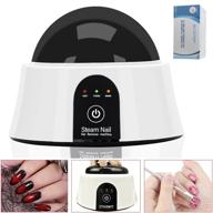 💅 efficient and portable nail remover steam machine set: steam off gel polish with electric acetone steamer, 100pcs nail cleaner pads included logo