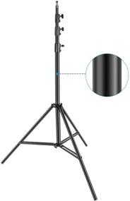 img 4 attached to 📷 Neewer Pro Studio Photography Tripod Stand - Heavy-Duty 13ft/4m Spring Cushioned Aluminum Alloy Light Stand for Photo Studio, Adjustable Height