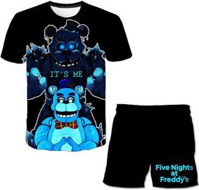 img 2 attached to Shirts Printed Cartoon T Shirts FNAF 1 Large Boys' Clothing for Clothing Sets
