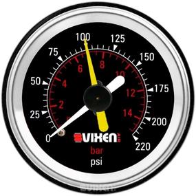 img 2 attached to 📈 Vixen Air One 2" Dual Needle Air Pressure Black Gauge Kit with Switches and Metal Dash Panel – VXF1GP2RKB