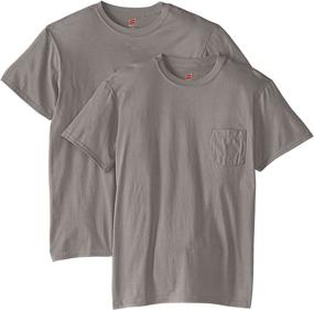 img 2 attached to 👕 Hanes Premium Cotton Pocket T-Shirt - High-Quality Men's Clothing for Shirts