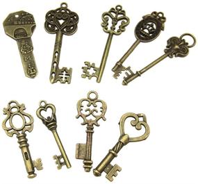 img 2 attached to Micro Trader 70pcs Skeleton Antique Keys Vintage Bronze Pendants Old Fashion Decor Gift - Exquisite Collection of Vintage Bronze Skeleton Keys for Stylish and Nostalgic Decor