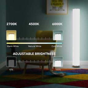 img 1 attached to Corner Floor Lamp 2-Pack, Smart App and Remote Control, Color Changing Mood Lighting with Music Sync, Colorful Atmosphere Decoration Lamp, Dimmable Night Light for Living Room