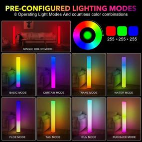 img 3 attached to Corner Floor Lamp 2-Pack, Smart App and Remote Control, Color Changing Mood Lighting with Music Sync, Colorful Atmosphere Decoration Lamp, Dimmable Night Light for Living Room