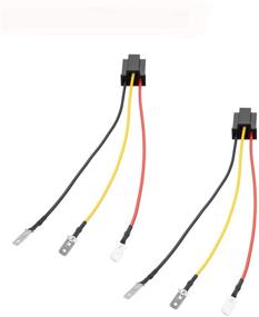 img 1 attached to 🔌 LIMICAR 2PCS H4 Socket 9003 HB2 Wire Wiring Harness: Compatible with Different Size Led Headlights, Heavy Duty Headlamp H4 to 3 Pin Adapter - Get Yours Now!