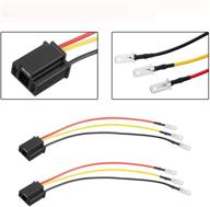 🔌 limicar 2pcs h4 socket 9003 hb2 wire wiring harness: compatible with different size led headlights, heavy duty headlamp h4 to 3 pin adapter - get yours now! logo