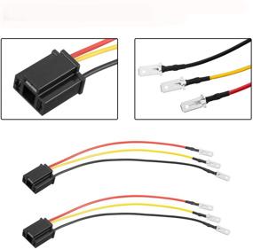 img 2 attached to 🔌 LIMICAR 2PCS H4 Socket 9003 HB2 Wire Wiring Harness: Compatible with Different Size Led Headlights, Heavy Duty Headlamp H4 to 3 Pin Adapter - Get Yours Now!