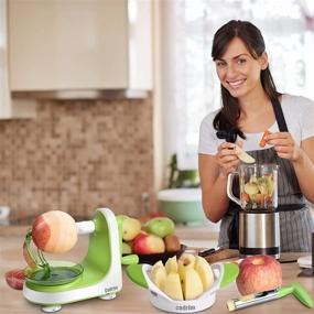 img 3 attached to Efficient 3-in-1 Stainless Steel Apple Peelers, Slicer, Corer - Cadrim Apple Peeler with 4 Suction Cups