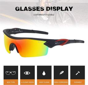 img 2 attached to Polarized Sports Sunglasses TR90 Unbreakable Frame for 🕶️ Men and Women - Ideal for Running, Cycling, Golf, Baseball