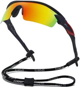 img 4 attached to Polarized Sports Sunglasses TR90 Unbreakable Frame for 🕶️ Men and Women - Ideal for Running, Cycling, Golf, Baseball