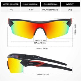 img 3 attached to Polarized Sports Sunglasses TR90 Unbreakable Frame for 🕶️ Men and Women - Ideal for Running, Cycling, Golf, Baseball