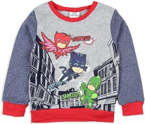 img 3 attached to Boys' PJ Masks Pullover and Jogger Pants Set with Wings, Stripes, and Shields