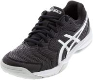 asics gel dedicate women's tennis shoes - silver athletic footwear for women logo