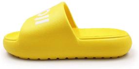 img 3 attached to 🚽 Amoji Non-Slip Slippers for Boys' Bathroom Sandals