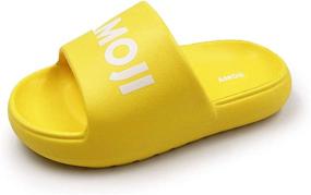 img 4 attached to 🚽 Amoji Non-Slip Slippers for Boys' Bathroom Sandals