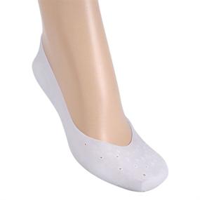 img 1 attached to Relieve Foot Pain with 2 Pair Silicone Gel Moisturizing Socks 🧦 - Prevent Plantar Fasciitis, Metatarsalgia, Corns, Calluses, Bunions, and Blisters (M=US 7-10)