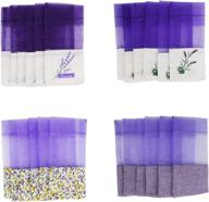 🌿 premium purple gauze cotton-ramie sachets: 24pcs empty bags for lavender, spice, and herbs логотип