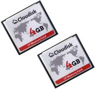 cloudisk compact flash memory card cf card high speed reader camera card for dslr (4gb2pk) logo