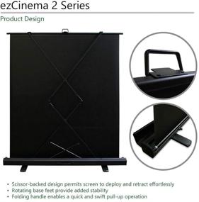 img 2 attached to 🎥 Elite Screens ezCinema 2: 70-inch 16:9 Manual Floor Pull Up Projector Screen - Portable Home Theater Office Classroom Projection with Carrying Bag, 2-Year Warranty