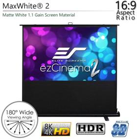 img 3 attached to 🎥 Elite Screens ezCinema 2: 70-inch 16:9 Manual Floor Pull Up Projector Screen - Portable Home Theater Office Classroom Projection with Carrying Bag, 2-Year Warranty