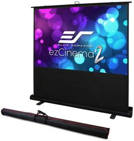 img 4 attached to 🎥 Elite Screens ezCinema 2: 70-inch 16:9 Manual Floor Pull Up Projector Screen - Portable Home Theater Office Classroom Projection with Carrying Bag, 2-Year Warranty