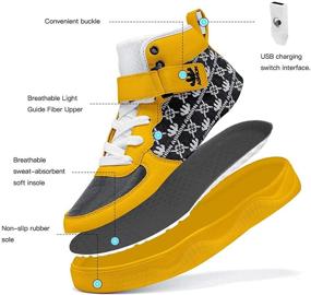img 1 attached to 👟 Fashionable ASHION Fiber Optic LED Shoes: USB-Charging Luminous Trainers for Women & Men; Perfect for Festivals and Christmas Parties!