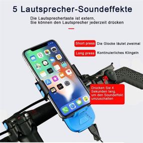 img 1 attached to Waterproof Mobile Phone Holder with 4-in-1 Bicycle Light, Rechargeable Bike Headlight with Horn – Enhance Bicycle Safety for Commuting