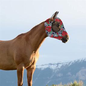 img 1 attached to 🐴 Firecos Horse Fly Mask with Ears: Ultimate Comfort and Protection from Insect Bites for Standard Horses