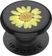 🌼 popsockets popgrip: pressed flower yellow daisy swappable top for phones and tablets logo