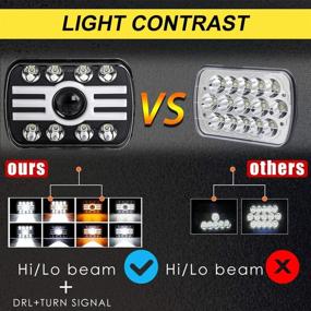 img 2 attached to 🔦 2020 New CO LIGHT 5x7 Inch LED Headlights (2pcs) with 116W, Angel Eye DRL Handlamp for Jeep Wrangler YJ XJ Cherokee - H6054 H5054 H6052 H6053 Compatible