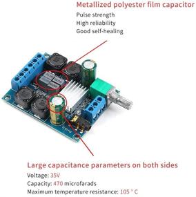 img 3 attached to 🔊 MakerHawk 2Pcs TPA3116D2 Two-Channel Stereo Amplifier Board: 2x50W High Power Digital Subwoofer Amplifier for Store Solicitation, Home Theater, Square Speakers DIY