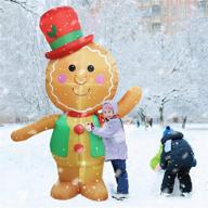 🎄 enchanting 8ft christmas inflatable: led-lit gingerbread man decor for indoor/outdoor xmas party логотип