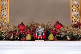 img 1 attached to 🐭 Clever Creations Mouse King: A Traditional 7 Inch Wooden Nutcracker for Festive Christmas Décor on Shelves and Tables