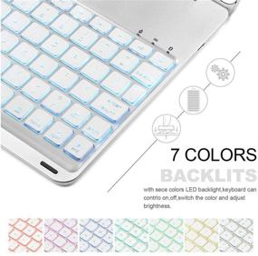 img 1 attached to BHUATO iPad Keyboard Case – Compatible with 2018 iPad Pro 11 Inches – Wireless Bluetooth – 7-Color Backlit – Auto Wake/Sleep – Slim & Lightweight – 130° Flip Tablet Protector – Supports Pencil 2nd Gen Charging