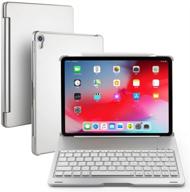 bhuato ipad keyboard case – compatible with 2018 ipad pro 11 inches – wireless bluetooth – 7-color backlit – auto wake/sleep – slim & lightweight – 130° flip tablet protector – supports pencil 2nd gen charging logo