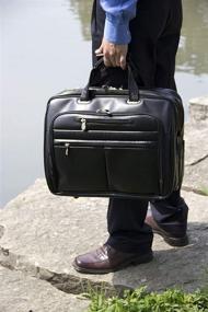 img 1 attached to 👜 McKlein USA Rockford 15.6" Leather Laptop Briefcase - Stylish and Durable for Business Professionals