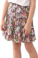 юбка с оборками gorlya ruffle floral gor1087 blackprint для девочек, одежда и юбки & шорты логотип